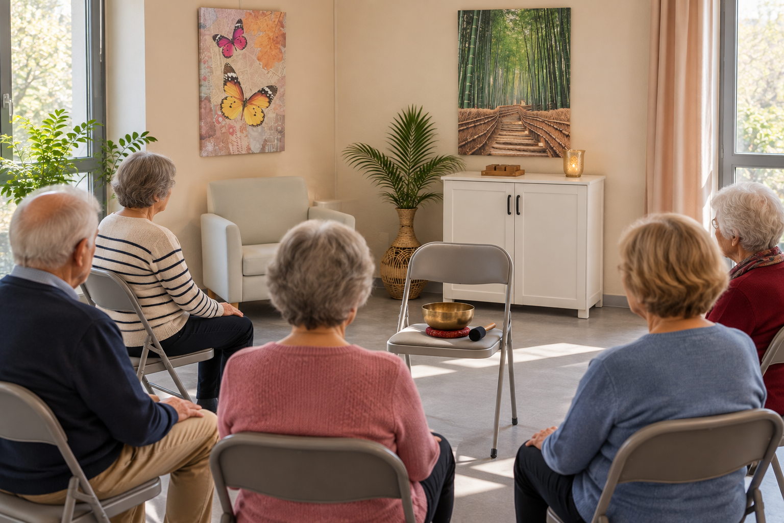 Séance de sophrologie collective pour seniors